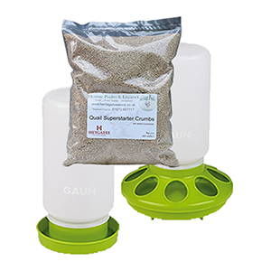 Chick Feeder and Feed Set – 1kg inc. Superstarter Crumbs