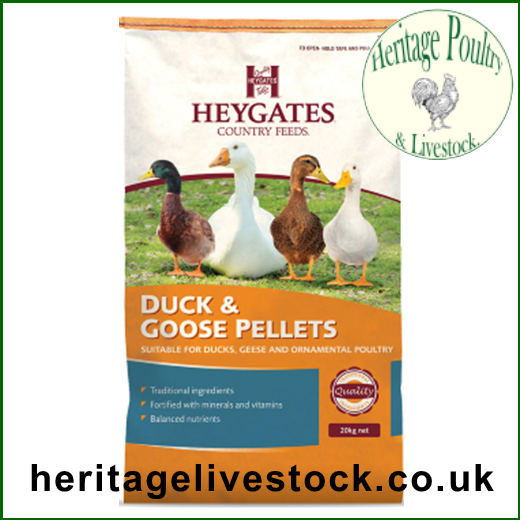 Heygates Duck, Goose & Ornamental Poultry Pellets.